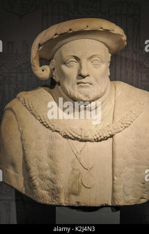 Henry 8. Der achte Büste Statue Ashmolean Museum England Großbritannien Stockfoto