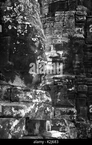 Angkor Thom erstaunlich realistischen virtuellen Gesicht steinerne Burg Kambodscha siem reap Stockfoto