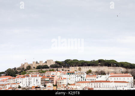 Blick vom Elevador de Santa Justa in Lissabon Stockfoto