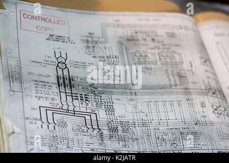 Stromkraftwerk Control Room Buch Plane Entwurfe