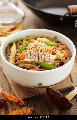 Ramen Noodle Soup, traditionelle japanische Gerichte Stockfoto