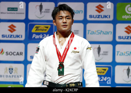 Budapest, Ungarn. 30 Aug, 2017. Soichi Janosch (JPN) Judo: Suzuki World Judo Championships Budapest 2017 Herren-73 kgMedal Festakt in Budapest Sport Arena in Budapest, Ungarn. (Foto von Yusuke Nakanishi/LBA SPORT Stockfoto