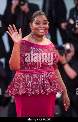 Venedig, Italien. 31 Aug, 2017. Schauspielerin Octavia Spencer kommt für die Premiere des Films "Die Form des Wassers' auf dem 74. Filmfestival in Venedig Venedig, Italien, am 12.08.31., 2017. Credit: Jin Yu/Xinhua/Alamy leben Nachrichten Stockfoto