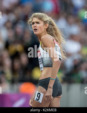 London, Grossbritannien. 4. August 2017. Konstanze KLOSTERHALFEN, Deutschland, Vorlauf 1500m der Frauen bin 04.08.2017 Leichtathletik Armeesportler 2017 in London / Grossbritannien, Vom 04.08. -13.08.2017. | Verwendung Weltweit Credit: Dpa/Alamy Live-Nachrichten Stockfoto