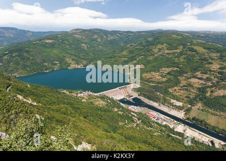 Wasserkraftwerk Perucac, Nationalpark Tara, Serbien Stockfoto