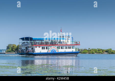 Die Island Princess ein Ausflugsboot fährt täglich vom Hafen von Orillia Ontario Kanada. Stockfoto