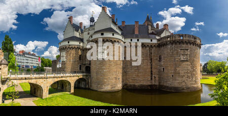 Schloss der Herzöge der Bretagne (Chateau des Ducs de Bretagne) in Nantes, Frankreich Stockfoto
