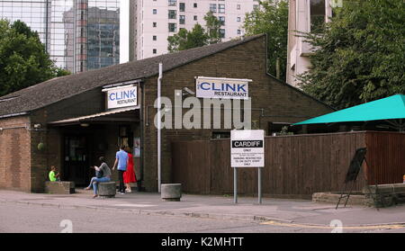 Die Zahlungssumme Restaurant im Gefängnis HMP Cardiff, Wales, UK. Stockfoto