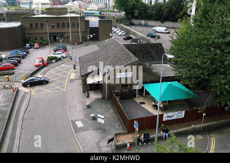 Die Zahlungssumme Restaurant im Gefängnis HMP Cardiff, Wales, UK. Stockfoto