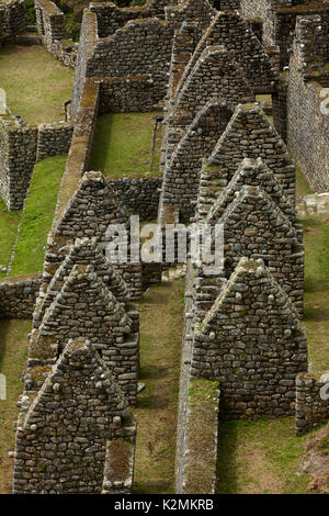 Historischen Ruinen von Inca Stadt an Winay Wayna, auf dem Inka Trail nach Machu Picchu, Peru, Südamerika Stockfoto