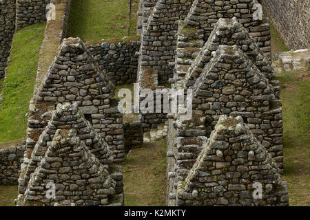 Historischen Ruinen von Inca Stadt an Winay Wayna, auf dem Inka Trail nach Machu Picchu, Peru, Südamerika Stockfoto