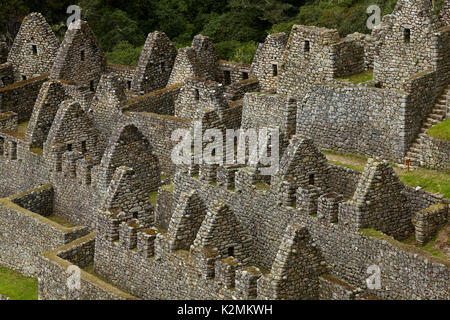 Historischen Ruinen von Inca Stadt an Winay Wayna, auf dem Inka Trail nach Machu Picchu, Peru, Südamerika Stockfoto