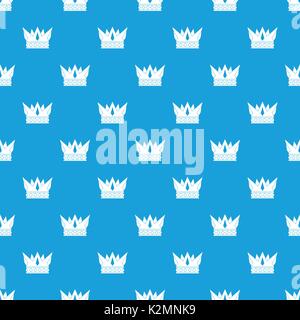 Cog Krone Muster nahtlose Blau Stock Vektor