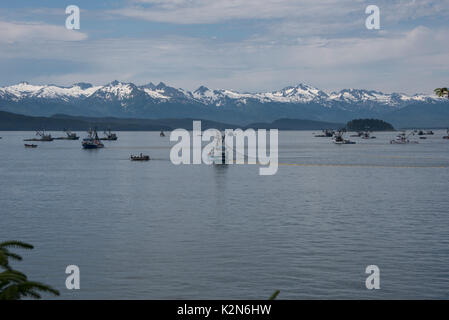 Seine Net Angeln in Southeast Alaska Stockfoto