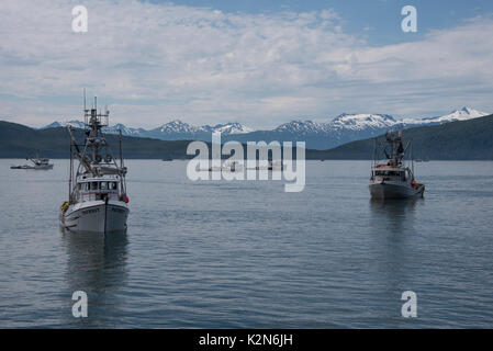 Seine Net Angeln in Southeast Alaska Stockfoto