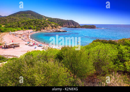 Su Portu Beach Resort, Chia, Sardinien, Italien, Europa. Sardinien ist die zweitgrößte Insel im Mittelmeer Stockfoto