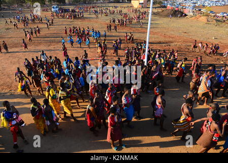 Swasiland Umhlanga Reed Dance Stockfoto