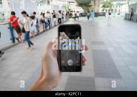 Bangkok, Thailand - 30. Juli 2017: Articuno, einer seltenen legendären Pokemon, Pokemon Gehen bei Pokemon gehen Fest Veranstaltung erschienen. Stockfoto