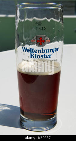 Bier in Kloster Weltenburg auf der Donau, Donaudurchbruch, Bayern, Deutschland gebraut Stockfoto