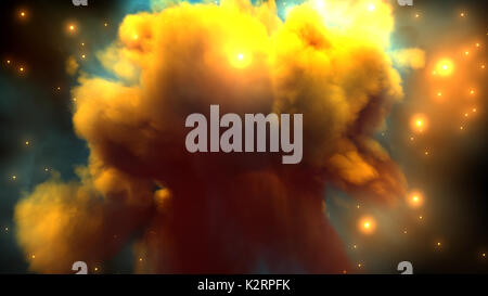 Raum Hintergrund (3D-Render) Stockfoto