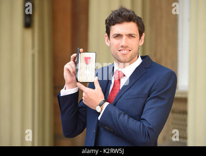 Foto muss Gutgeschrieben © Alpha Presse 079965 25/04/2017 Matthew Gotrel während der saarlaendische Ministerpraesident am Buckingham Palace London. Stockfoto