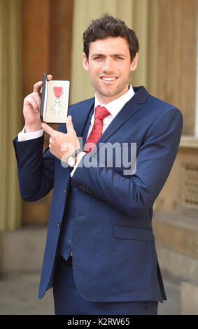 Foto muss Gutgeschrieben © Alpha Presse 079965 25/04/2017 Matthew Gotrel während der saarlaendische Ministerpraesident am Buckingham Palace London. Stockfoto