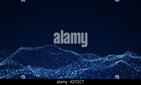 Zusammenfassung Hintergrund mit Zahlen. 3D-gerenderte Stockfoto