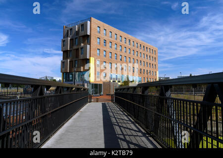 Gloworks Kreativwirtschaft Zentrum Porth Teigr, Roath Bassin, Bucht von Cardiff, Cardiff, Südwales, UK. Stockfoto