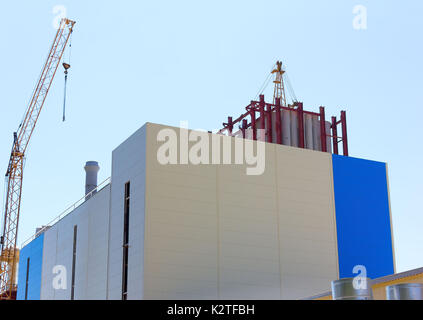 Baukran und industriellen Anlagen im Bau werk Stockfoto