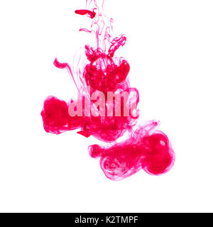 Bunte acryl Tinte in Wasser. Stockfoto