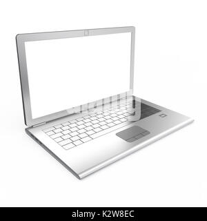 Silber Notebook 3D-Rendering Stockfoto