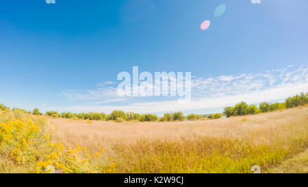 Fahrt durch Cherry Creek State Park im frühen Herbst. Stockfoto