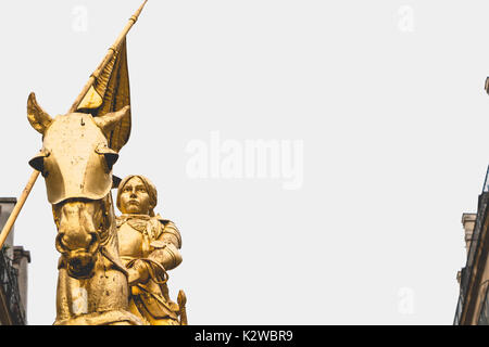 Statue von Jeanne d'Arc in Paris, Frankreich Stockfoto