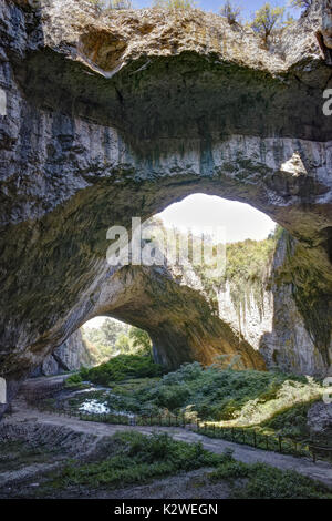 Innenraum devetashka Höhle in der Nähe von Lowetsch, Bulgarien Stockfoto