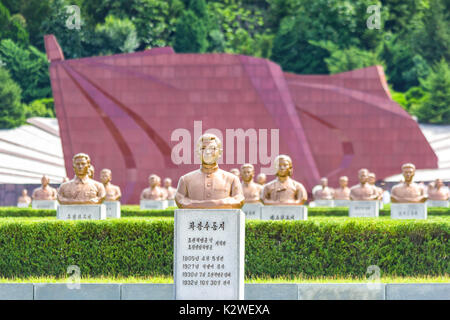 Taesongsan revolutionären Märtyrer Friedhof in Pyongyang, Nordkorea Stockfoto