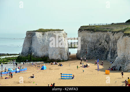 Kreide meer Stapel an der Botany Bay an der nördlichen Küste von Kent zwischen Margate und Ramsgate Stockfoto