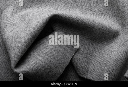 Grauer Stoff, fischgrat Fischgrat tweed Background für Modedesigner. Stockfoto