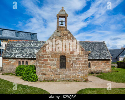 Frankreich, Bretagne, Côtes d'Armor, Cote De Granit Rose (rosa Granit Küste), Perros-Guirec, 14 Kapelle von Saint-Guirec - Kalvarienberg Stockfoto