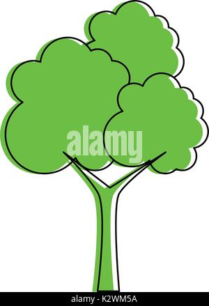 Baum Pflanze isoliert Symbol Stock Vektor