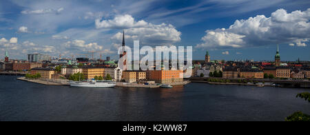 Stockholm. Panoramabild von Stockholm, Schweden während der sonnigen Tag. Stockfoto