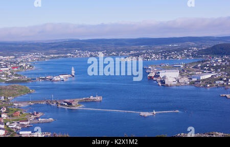 Panorama der hl. Antonius, der großen nördlichen Halbinsel, Neufundland, Kanada Stockfoto