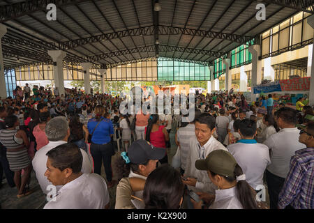 Juni 5, 2017 Lago Agrio, Ecuador: Die Stadt ist das Zentrum des größten ökologischen Katastrophe, die durch die Ölförderung im Amazonasgebiet des Landes verursacht Stockfoto