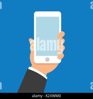 Hand smartphone. Flache Bauform Stock Vektor