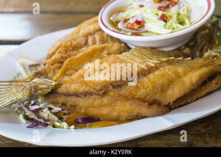 Closeup gebratener Fisch Stockfoto