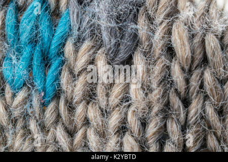 Sehr detaillierte Handarbeit Wolle Stoff, Wolle Textur Hintergrund. Stockfoto