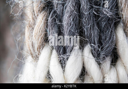 Sehr detaillierte Handarbeit Wolle Stoff, Wolle Textur Hintergrund. Stockfoto