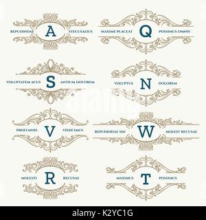 Modische klassische Hochzeit Embleme oder organische Retro fashion Logo. Vector Illustration Stock Vektor