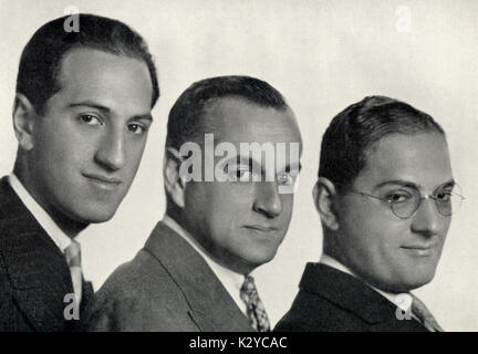 GERSHWIN, George und Ira Gershwin und Guy Bolton, 1930. Mitarbeiter. Amerikanische Komponist & Pianist (1870-1939). Stockfoto