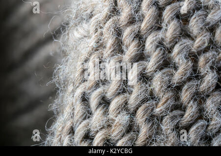 Sehr detaillierte Handarbeit Wolle Stoff, Wolle Textur Hintergrund. Stockfoto