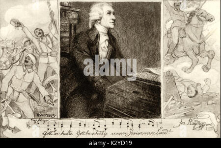 HAYDN komponierte Nationalhymne Franz Joseph Haydn 1732-1809. Österreichischen Komponisten. Stockfoto